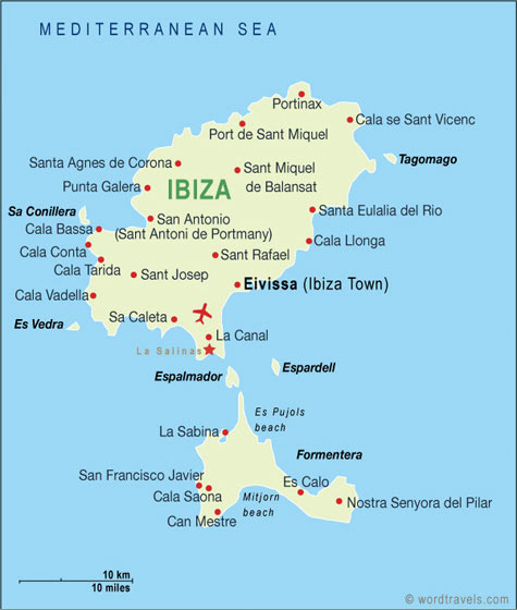 ibiza spain map