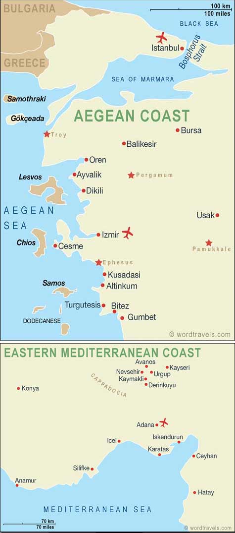 Turkey map.