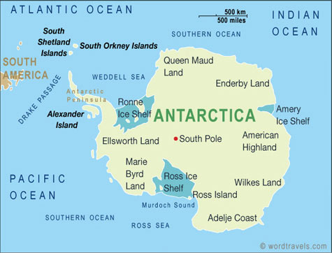World Map Antarctica