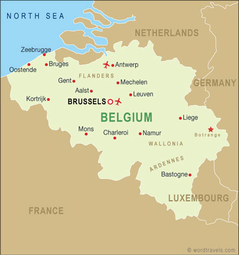 Belgium Country Map