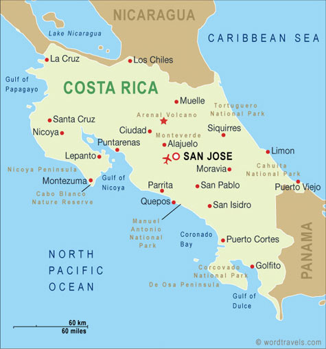 Map Costa Rica