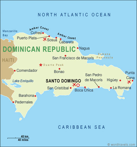 Dominican Republic map.