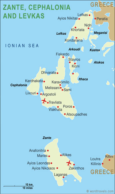 map of zante hotels