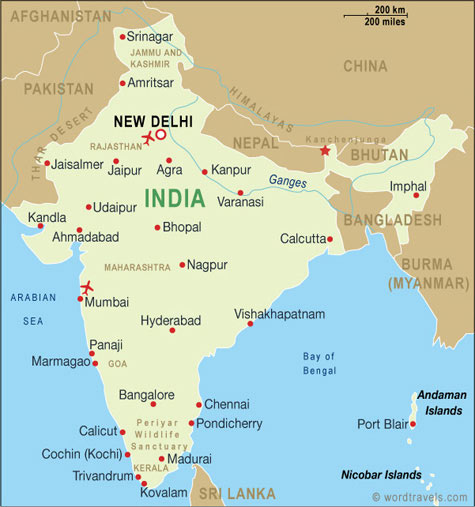 India map.