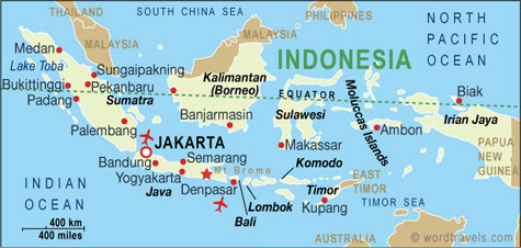 Indonesia Map, Indonesia Travel Maps from Word Travels