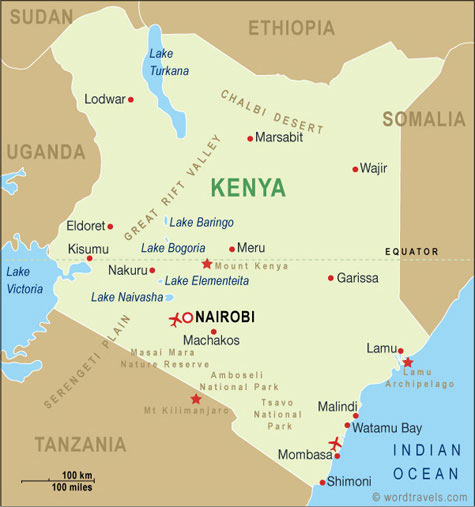 Kenya Country Map