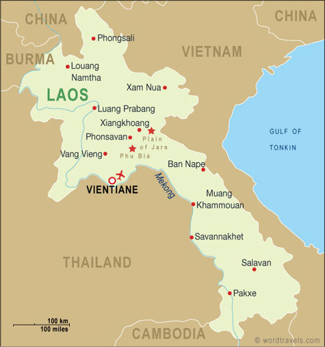 Map Of Laos And Thailand. Laos - Destination Guides