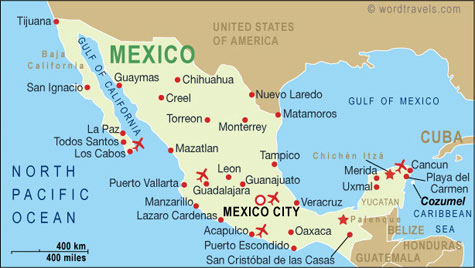 Map of Mexico Map of Mexico