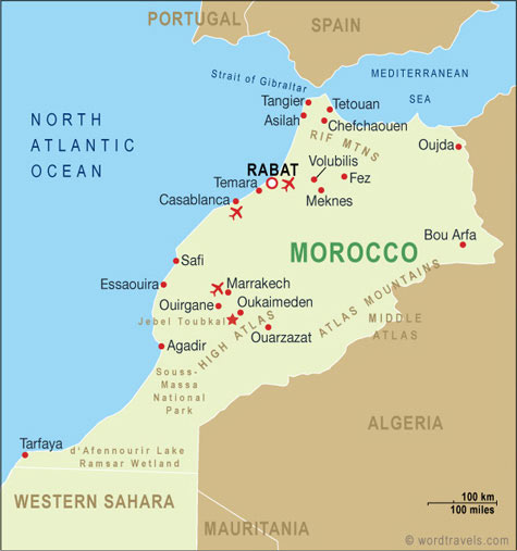 Map Morocco