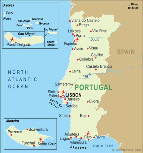 Map Of Portugal With Cities. Portugal Map, Portugal Maps