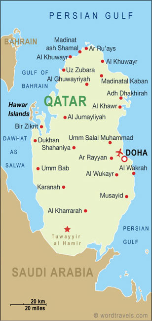 Map Qatar