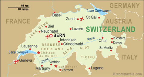 switzerland travel map