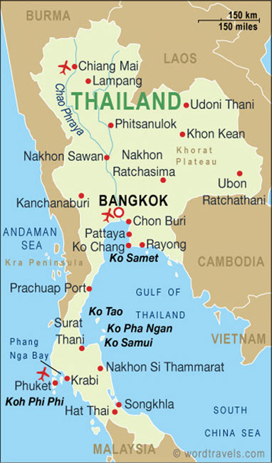 Thailand Country Map