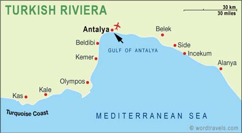 Antalya map.