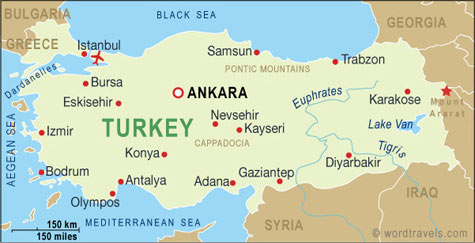 turkey  map