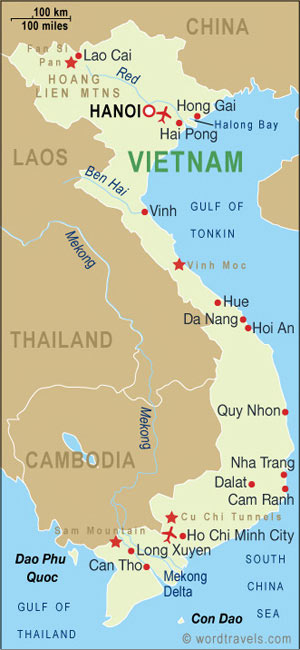 Vietnam Map Vietnam Travel Maps From Word Travels