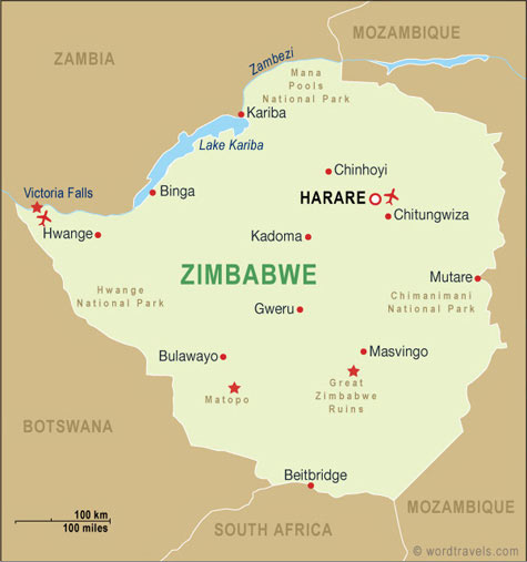 zimbabwe map painting