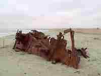A wreck on the Skeleton Coast